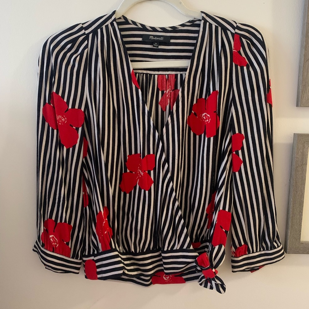Madewell floral blouse